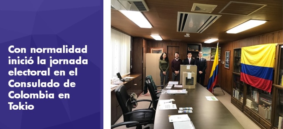 Con normalidad inició la jornada electoral en el Consulado de Colombia en Tokio, Japón