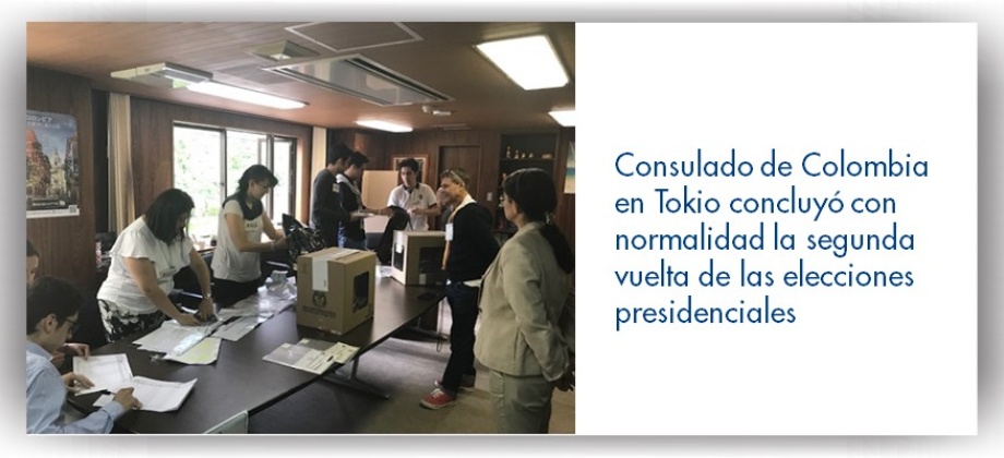 El Consulado de Colombia en Tokio concluyó con normalidad la segunda vuelta de las elecciones presidenciales