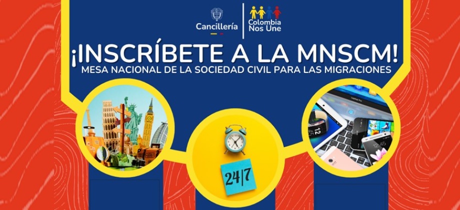 Embajada de Colombia en Japón y su sección consular invitan a inscribirse en la Mesa Nacional de la Sociedad Civil para las Migraciones