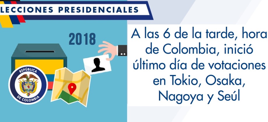 A las 6 de la tarde, hora de Colombia, inició último día de votaciones en Tokio, Osaka, Nagoya y Seúl