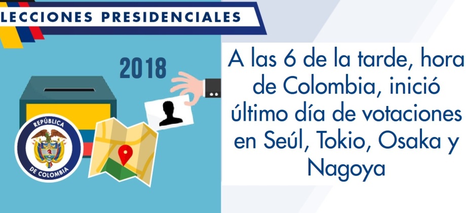 A las 6 de la tarde, hora de Colombia, inició último día de votaciones en Seúl, Tokio, Osaka y Nagoya