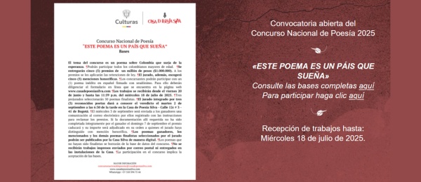 Convocatoria al Concurso Nacional de Poesía - Este poema es un país que sueña