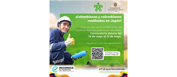 El Servicio Nacional de Aprendizaje (SENA) certificará las competencias laborales de colombianos residentes en Japón